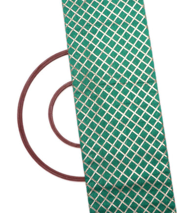 green checks pattern gotta raw silk fabric